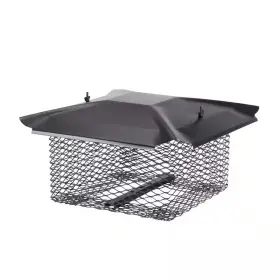 Hy-c 313048927995 13 Inch X California Oregon Chimney Cap In Black Galvanized Steel
