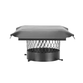 Hy-c 711181176452 8 Inch Round Bolt-on Single Flue Chimney Cap In Black Galvanized Steel