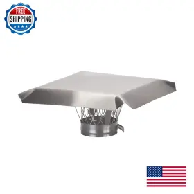 B0046uw774 Hy-c Lc4 Round Stainless Steel Clamp On Single Flue Liner Chimney Cap 4