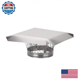 B0046uw7co Hy-c Lc7 Round Stainless Steel Clamp On Single Flue Liner Chimney Cap 7 Inch