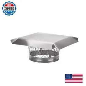 B0046uw7ew Hy-c Lc8 Round Stainless Steel Clamp On Single Flue Liner Chimney Cap 8