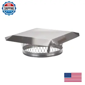 B0046uw7r4 Hy-c Lc13 Round Stainless Steel Clamp On Single Flue Liner Chimney Cap 13