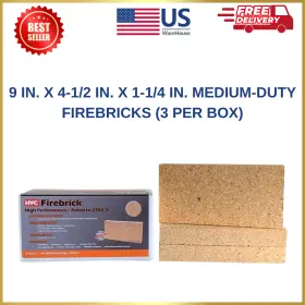 Hy-c Htfb-r3 9 Inch X 4-1/2 1-1/4 Medium-duty Firebricks 3 Per Box