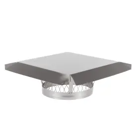 Lc10 Hy-c Round Stainless Steel Clamp On Single Flue Liner Chimney Cap 10