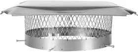 Hy-c Ss18u Draft King Ss14u Round Bolt On Stainless Steel Single Flue Chimney Cap 14 Inch Diam
