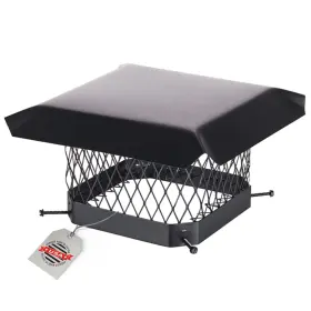 Hy-guard 020729509011 Galvanized Steel Chimney Cover - Hy-c Black Cap Single Bolt-on Chimn