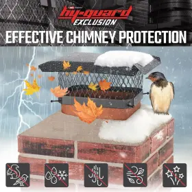 Hg913 Hy-guard 020729509028 Single Bolt On Galvanized Steel Chimney Cover Mesh Size 3/4 Fits Outs #2