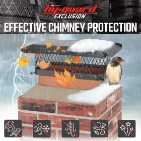 Hg918 Hy-guard 020729509035 Single Bolt On Galvanized Steel Chimney Cover Mesh Size 3/4 Fit #2