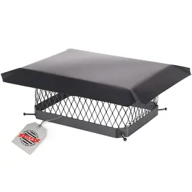 Hy-guard Hg1216 Galvanized Steel Chimney Cover - Hy-c Black Cap Single Bolt-on Chimn