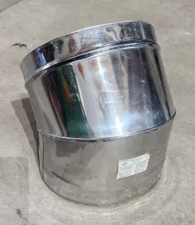 208206 Icc One 8 Inch Chimney Pipe 45 Degree Elbow