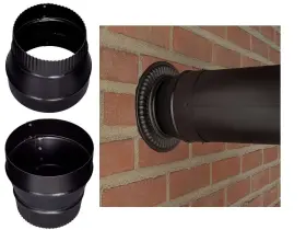 Bm0075 Imperial Stove Pipe Flue Reducer 24 Gauge 6 Inch X 5 Black #2