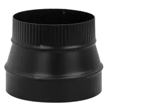 Bm0075 Imperial Stove Pipe Flue Reducer 24 Gauge 6 Inch X 5 Black