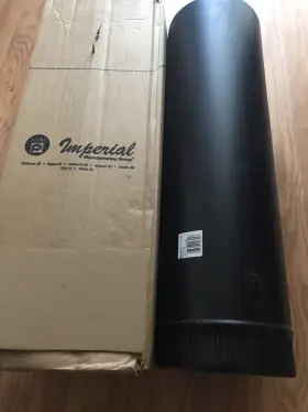 Imperial Bm0112 4-imperial 7 Inch Dia X 24 Long Black Pipe Gau. Single Wall Steel Chimney
