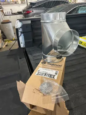 Imperial Gv1010-a Nos Rare 6 Inch Chimney Pipe Barometric Draft Control Tee Galvanized