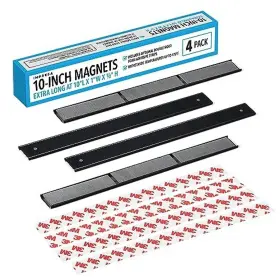 Impresa 850030639431 4 Pack Extra Long Magnets With Optional Adhesive Back - 10 Inch