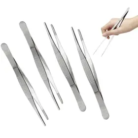 Jleivvi Jjj2203 4 Pcs 5.5in/14cmfood Tong Stainless Steel Cooking Tweezers Fine Kit