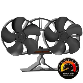 Jossacolar Cm-uk-hl-900b3 Wood Stove Fan Heat Powered 10-blade Woodstove Non Electric