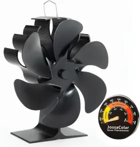 Cm-us-613g Jossacolar Wood Stove Fan Heat Powered Fireplace 6-blade Black Cm-us-613g Jossacolar Wood Stove Fan Heat Powered Fireplace 6-blade Black