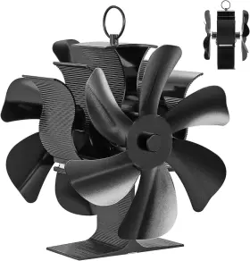 Jossacolar Cm-us-ds155-a Wood Stove Fan Heat Powered New Large 12-blade Woodstove Non