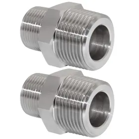 Al1-810-eff Joytube Reducer Hex Nipple 1/4 Inch X 1/8 Npt O.d 1/2 3/8 Silver