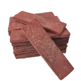 Rb-100 Jusmioke 40 Pcs Red Thin Brick Veneers 2.4 Inch X 7.9 Wall 3d Faux For Kitc