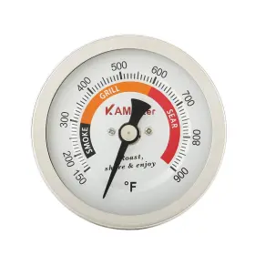 Kamaster 822361473268 Grill Temperature Gauge For Green Egg 150-900 F Waterproof 3 1/4 Inch Large Fac