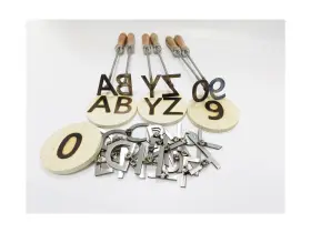 Keesoon Ll-k001 Premium 2 Inch Branding Irons 0-9 And A-z Alphabet Set With 10 Hand-wood Handle
