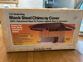 Cb099 King Draft-king Black Steel Chimney Cover