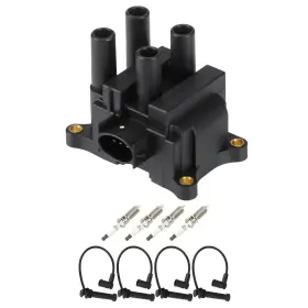 Ezink059-1 Lacarier Ignition Coils 4 Iridum Spark Plugs Wires Set 2l Compatible With Ford Conto Ezink059-1 Lacarier Ignition Coils 4 Iridum Spark Plugs Wires Set 2l Compatible With Ford Conto