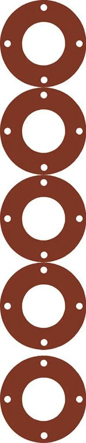 Cff7237.200.125.150x5 Lamons Sterling Seal 7237 Red Rubber Full Face Gasket