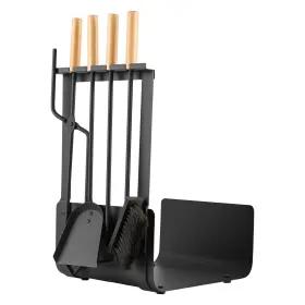 Lavish Home 80-fpts-18 5 Piece Fireplace Tools Set Indoor Outdoor Accessories Black