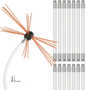 Leetin 313026474411 Neaglory 20 Ft Chimney Sweep Kit Brush With Nylon Flexible Rods Leetin 313026474411 Neaglory 20 Ft Chimney Sweep Kit Brush With Nylon Flexible Rods