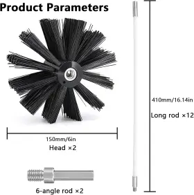 Ligearow 445031813855 16ft Chimney Sweep Kit Cleaning Cleaner Air Duct #2