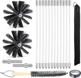 Ligearow 726084562189 20ft Chimney Sweep Kit Cleaning Cleaner Air Duct K