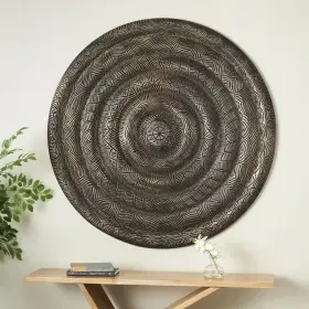 Litton Lane 726084737389 48 Inch X Bronze Carved Floral Wood Work Wall Art With Scroll And Leaf Det