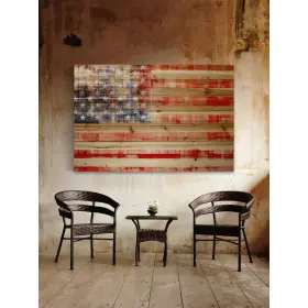 Marmont Hill Inc 313040673661 16 Inch H X 24 W American Flag By Printed Natural Pine Wood Wa