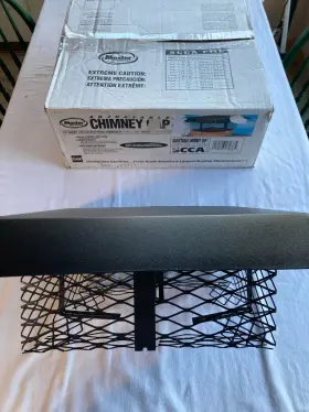 Master Flow 050206170335 Gaf Scca Adjustable Chimney Cap 8 Inch X Black No Screws Or Hardwa