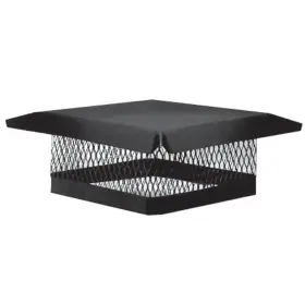 Master Flow 445000695659 Fixed Chimney Cap Spark Arrestor Galvanized Steel In Black 13 Inch X 18