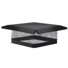 Master Flow 711181367539 Chimney Cap 9 Inch X 13 Black Galvanized Steel Fixed Hardware