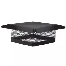 Master Flow 744110150797 9 Inch X Galvanized Steel Fixed Chimney Cap In Black