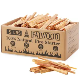 B0cbmcghg7 Mederlo 5 Lbs Fatwood Fire Starter Sticks - 100% Natural Kindling Firewood Firestarter