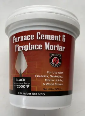 Meeco S Red Devil 074197013334 Furnace Cement And Fireplace Mortar Black 2000f Net 16 Fl Oz