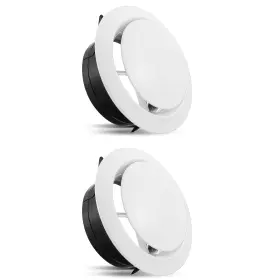 668316 Mekueeex 1 6 Inch Soffit Vent Adjustable Air Cover Abs Round Ceiling White