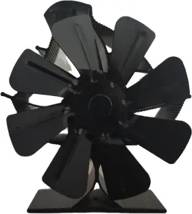 Melede 748792608218 8-blade Heat Powered Stove Fan For Wood/log Burner/fireplace Increases 80