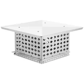 Merxeng 196336717542 13 Inch X Chimney Cap 304 Stainless Steel Fireplace Cover Flue Caps