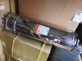8fcs36 Metal Fab Metal-fab 8 Inch Stainless Steel Chimney Vent Pipe Double Wall With Collars 8fcs36 Metal Fab Metal-fab 8 Inch Stainless Steel Chimney Vent Pipe Double Wall With Collars