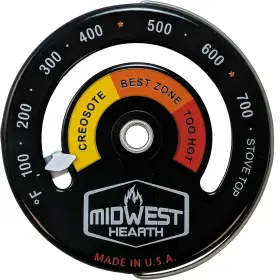 Midwest Hearth 313036180180 Wood Stove Thermometer - Magnetic Top Meter