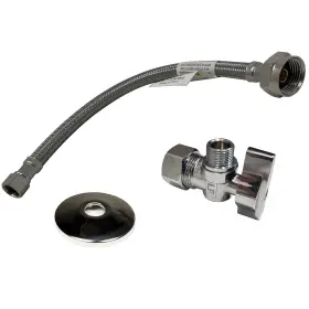 4aqp12b Miiflex Complete Toilet Set Valve 1/2 Inch Nom Inlet X 3/8 Od Compression Outlet A