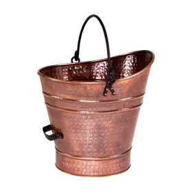 1235370 Minuteman International Copper Coal Hod Small Pail Pellet Bucket