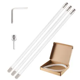 B0cbpdtq58 Morinoli 10 Feet Chimney Rods Kit Chrome Button Locking System With An Adapter